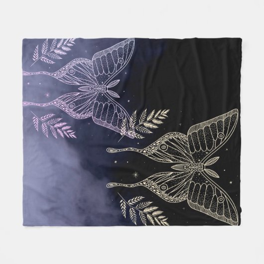 Butterflies Fleece deken (Voorkant (Horizontaal))