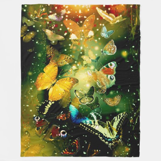 Butterflies Fleece Deken (Voorkant)