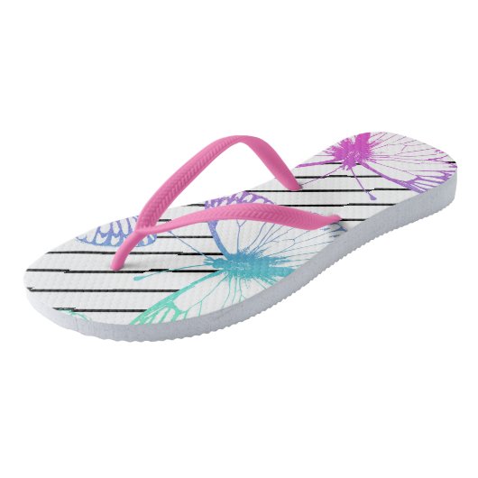 Butterflies Flip Flop Sandals (Schuin)