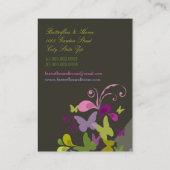 Butterflies Floral House Home Modern Profile Card Visitekaartje (Achterkant)