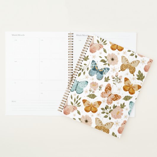 Butterflies Floral Pink Planner (Display)