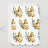 Butterflies Floral | VRIJGEZELLENFEEST WATERVERF Kaart (Achterkant)