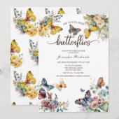 Butterflies Floral | VRIJGEZELLENFEEST WATERVERF Kaart (Voorkant / Achterkant)