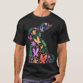 Butterflies Flower Easter Bunny Fun for Spring Eas T-shirt (Voorkant)