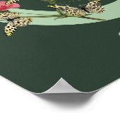 Butterflies Flower Monogram Initial G Personalized Poster (Hoek)