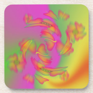 Butterflies & Flowers Bier Onderzetter