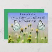 Butterflies Flowers Briefkaart (Voorkant / Achterkant)