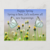 Butterflies Flowers Briefkaart (Voorkant)