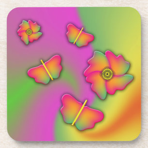 Butterflies & Flowers Drankjes Onderzetter