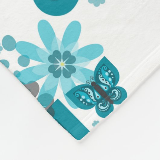 Butterflies & Flowers Fleece Blanket (Hoek)