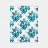 Butterflies & Flowers Fleece Blanket (Voorkant)
