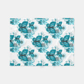 Butterflies & Flowers Fleece Blanket Deken (Voorkant (Horizontaal))