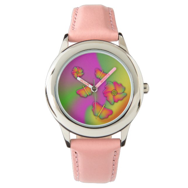 Butterflies & Flowers Horloge (Voorkant)