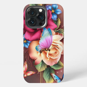 Butterflies & Flowers iPhone 13 Pro Hoesje