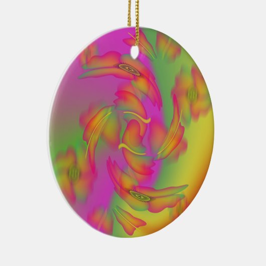 Butterflies & Flowers Keramisch Ornament (Rechts)