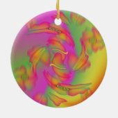 Butterflies & Flowers Keramisch Ornament (Achterkant)