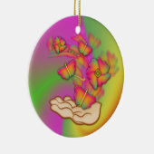 Butterflies & Flowers Keramisch Ornament (Rechts)