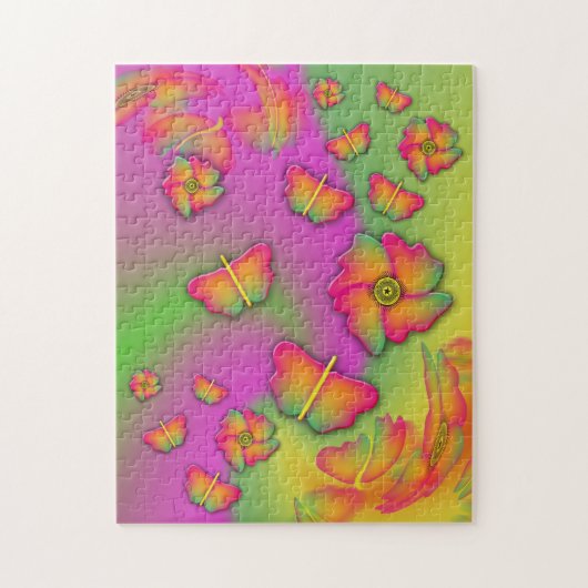 Butterflies & Flowers Legpuzzel (Verticaal)