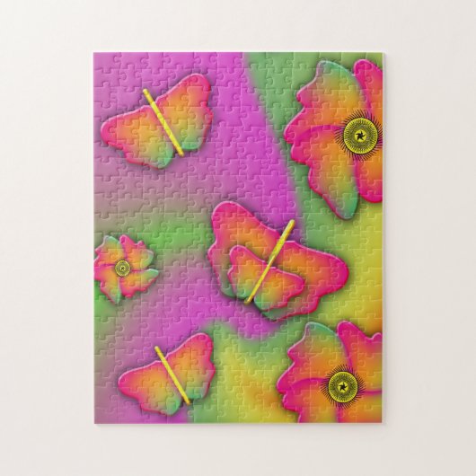 Butterflies & Flowers Legpuzzel (Verticaal)