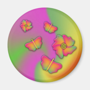 Butterflies & Flowers Magneet
