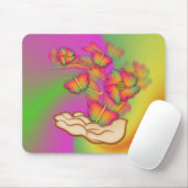 Butterflies & Flowers Muismat (Met muis)