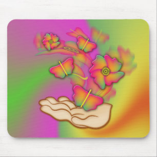 Butterflies & Flowers Muismat