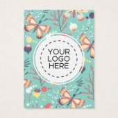 Butterflies Flowers Patroon Verdien Display Card Visitekaartje (Achterkant)
