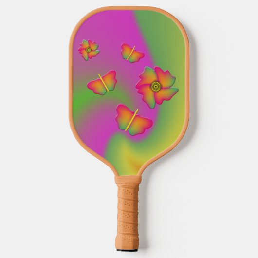 Butterflies & Flowers Pickleball Paddle (Achterkant)