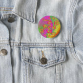 Butterflies & Flowers Ronde Button 5,7 Cm (In situ)