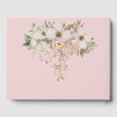 Butterflies Flowers Roze Baby shower Gastenboek (Achterkant)