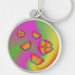 Butterflies & Flowers Sleutelhanger
