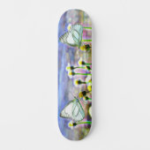 Butterflies Flowers Springtime Sunshine Persoonlijk Skateboard (Voorkant)