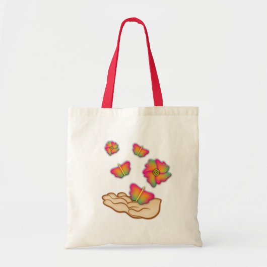Butterflies & Flowers Tote Bag (Voorkant)