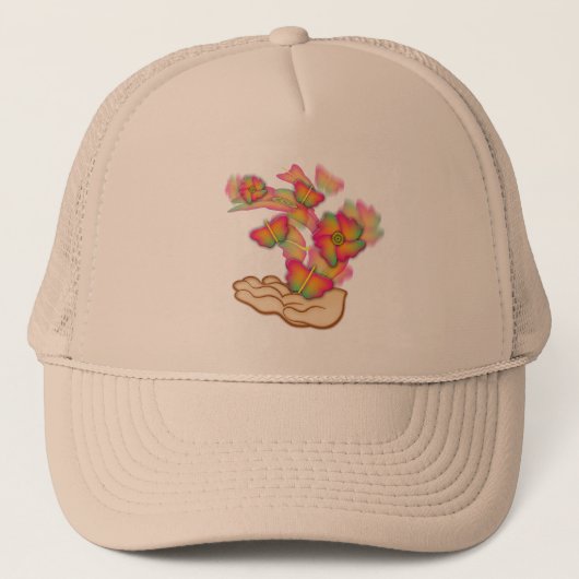 Butterflies & Flowers Trucker Pet (Voorkant)