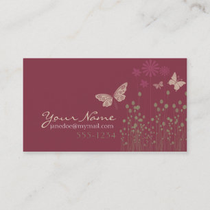 Butterflies & Flowers Visitekaartje