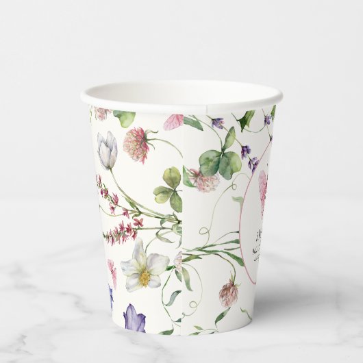 Butterflies Flowers Vrijgezellenfeest Papieren Bekers (Rechts)