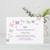 Butterflies Fluttering Sweet Sixteen Kaart (Staand voorkant)