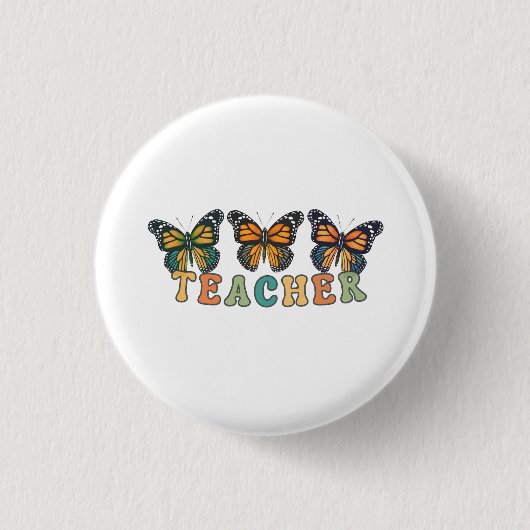 Butterflies Fly High Ronde Button 3,2 Cm (Voorkant)