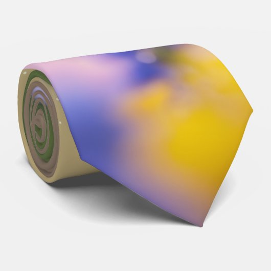 Butterflies Flying Over Colorful Spring Flower Gar Stropdas (Opgerold)