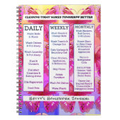 Butterflies Forever Personalized Housework Journal Notitieboek (Voorkant)