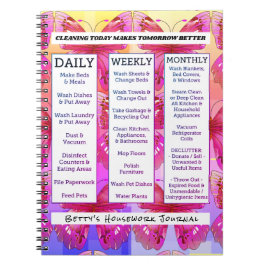 Butterflies Forever Personalized Housework Journal Notitieboek