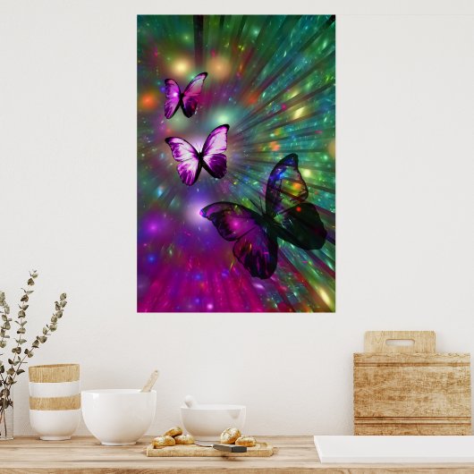 Butterflies Forever Poster (Keuken)