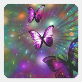 Butterflies Forever Vierkante Sticker