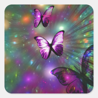 Butterflies Forever Vierkante Sticker