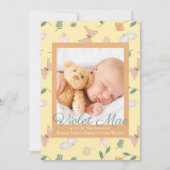 Butterflies Foto Birth Aankondiging (Voorkant)