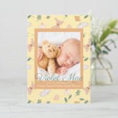 Butterflies Foto Birth Aankondiging (Staand voorkant)