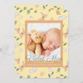 Butterflies Foto Birth Aankondiging (Voorkant / Achterkant)