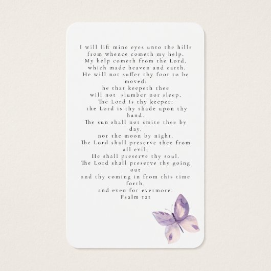 Butterflies Foto Funeral Memorial Prayer Kaart (Achterkant)