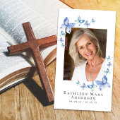 Butterflies Foto Funeral Memorial Prayer Kaart