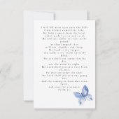 Butterflies Foto Funeral Memorial Prayer Kaart Notitiekaartje (Achterkant)